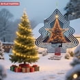 thumbnail image 3 of Metal Hanging Christmas Tree Wind Spinner - Festive Garden Decor with Geometric Layered Design Perfect for Holiday Yard Decoration, 3 of 7