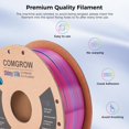 thumbnail image 3 of Filamento para impresora 3D Comgrow Tri-Colors Silk PLA, 1,75 mm, 1 kg, 3 of 8