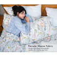 thumbnail image 5 of RUVANTI 100% Cotton Sheets – California King Percale Bedding, Cooling & Breathable Floral Design, Durable with a Crisp, Soft & Comfortable Feel, 14" Deep Pocket, 4-Piece Set, Aroma, 5 of 9