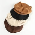 thumbnail image 2 of Newsboy Hats for Women, Vintage Cap Beret Style Soft & Warm Winter & Fall Fashion Accessories,Color:Black, 2 of 4