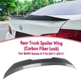 thumbnail image 2 of For BMW 5 Series F10 2011-2017 PSM Style Rear Trunk Lid Spoiler Wing Carbon Fiber Look/Gloss Black Tail Tailgate Splitter Lip, 2 of 7