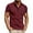 Wine, variant on Bcfgryg Male Spring Short Sleeve Solid Color Pocket Letter Stripe Stitching Raglan Sleeve Top Men's Short Sleeve Collared Shirt