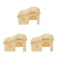 thumbnail image 6 of OUNONA 3pcs Dwarf Hamster House DIY Wood Hut Hideout Cage for Small Animals Pet Rat Mouse Dwarf Hamsters Guinea Pig, 6 of 8
