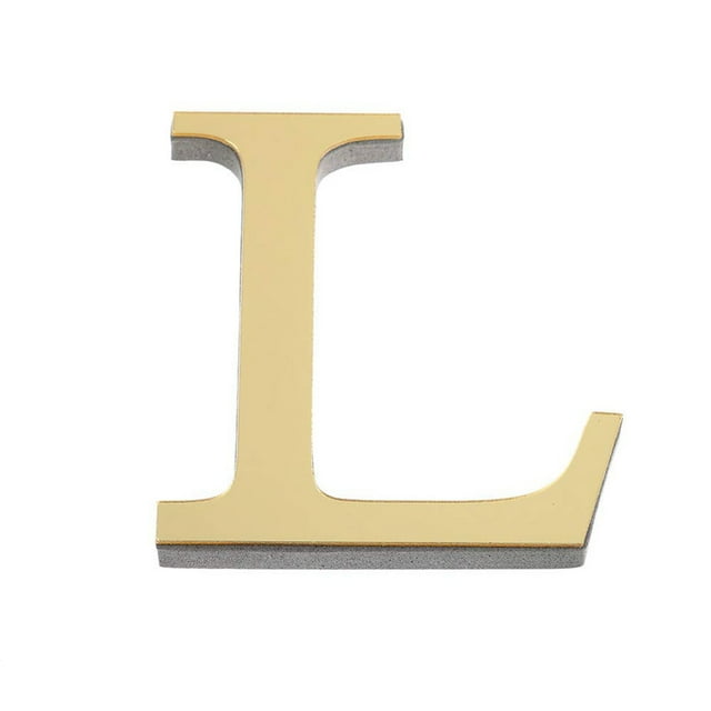 3D Acrylic Large Letter Wall Decals For And DIY Interior Design With Gold Logo Art