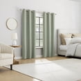 thumbnail image 6 of Sun Zero Tula Crosshatch 100% Blackout Grommet Curtain Panel, 40"W x 84"L, Sage Green, 6 of 10