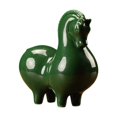 thumbnail image 4 of Estatua de caballo verde, figura de caballo de cerámica, decoración creativa para sala de estar., 4 of 9