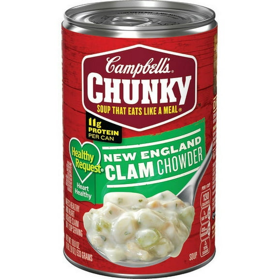 Campbell's Chunky Healthy Request New England Clam Chowder Soup 18.8oz (Pack of 18)