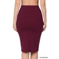 thumbnail image 3 of Zenana Women & Plus Premium Cotton Basic Bodycon Knee Length Midi Office Pencil Skirt, 3 of 3