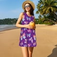 thumbnail image 3 of Goofa Bright Butterflies for Summer Dresses for Women – Beach Floral Sundress, Casual Pockets Boho Tank Dress for Hot Days, 3 of 7