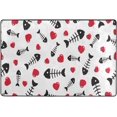 thumbnail image 4 of Dreamtimes Fish Bone Non-Slip Area Rug 36"x24", Valentine's Day Floor Carpet Comfort Floor Mats Decor for Indoor Front Porch,Living Room, Bedroom,Kitchen, 4 of 5
