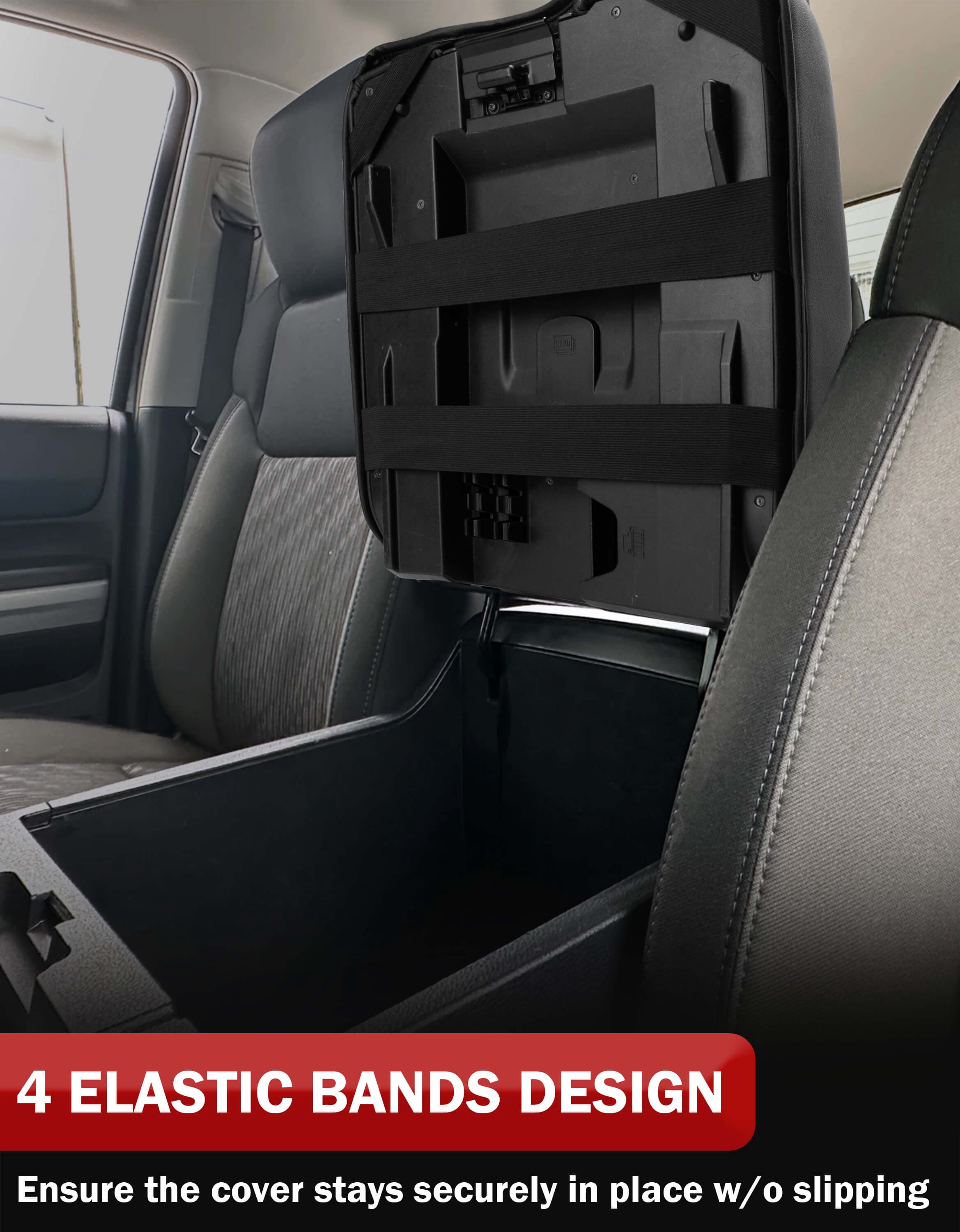 KBH Center Console Cover for Toyota Tundra 2014-2021, Car Armrest Cushion Pad for Tundra Accessories, Anti-Scratch Leather Middle Console Cover