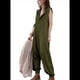 thumbnail image 2 of Mono con Botones y Capucha para Mujer, Sin Mangas, con Bolsillos Verde XL, 2 of 6