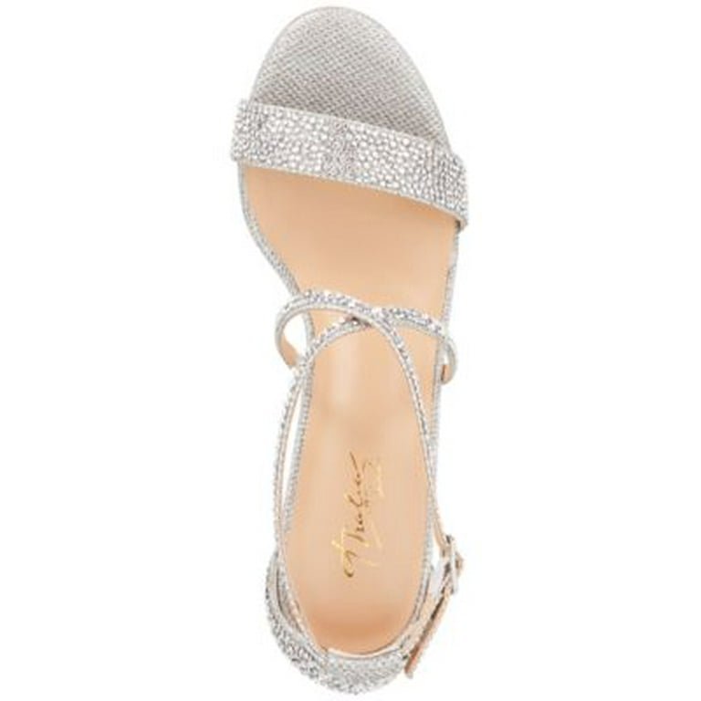 Thalia Sodi Womens Darria 4 Embellished Evening Heels Silver 11 Medium B M