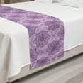 thumbnail image 2 of Oriental Bed Runner, Monochrome Design Folkloric Motif Illustration, Decorative Accent Bedding Scarf for Hotels Homes and Guestrooms, Queen, Pastel Purple Mauve, by Ambesonne, 2 of 2