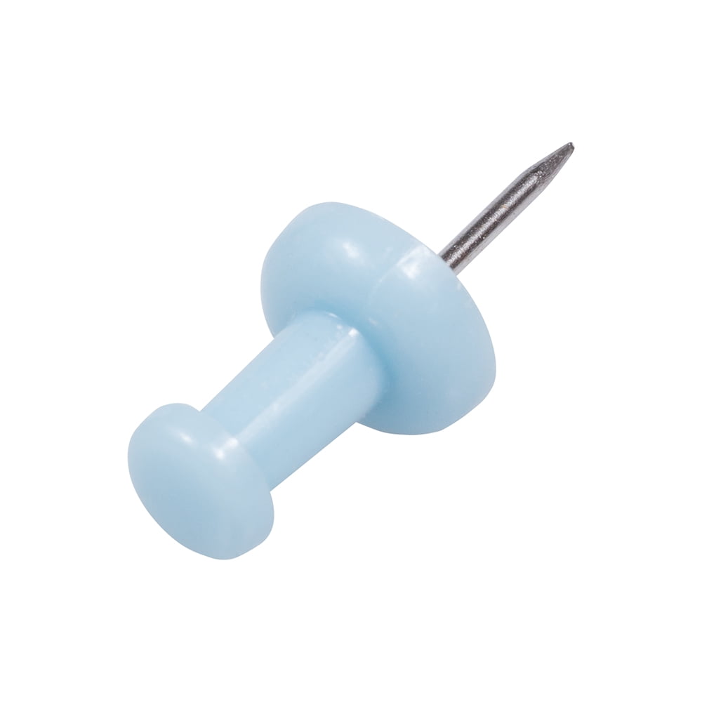 JAM Paper Push Pins, Baby Blue, 2 Packs of 100