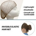thumbnail image 2 of Popular Life Violette Fine Mesh Hair Nets Fits Adult and Youth, Dark Brown, Bulk Pack of 24, 2 of 5