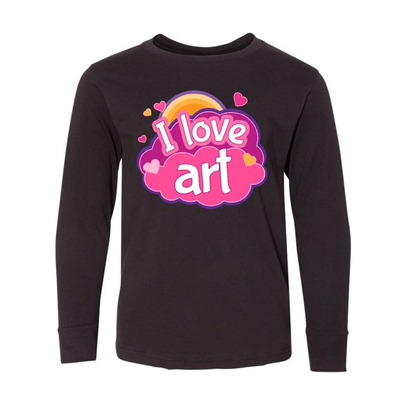 Inktastic Artist I Love Art Long Sleeve Youth T-Shirt