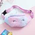 thumbnail image 3 of Cute Waist Bag Cartoon Plush Fanny Pack Gradient Color Chest Bag, 3 of 6