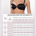 thumbnail image 4 of YANDW Women's Strapless Push Up Bra with Clear Straps Multiway Thick Padded Underwire Bras, Black 36A, 4 of 6
