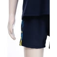 thumbnail image 6 of zdhoor Kids Boys 2 Piece Swimsuit Short Sleeve Rash Guard Shirt with Shorts Bathing Set UPF 50+ Navy Blue& Yellow XXL, 6 of 7