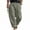 Army Green, variant on Linen Pants for Men Elastic High Waist Drawstring Wide Leg Pants Casual Breathable Summer Vacation Beach Trousers, M