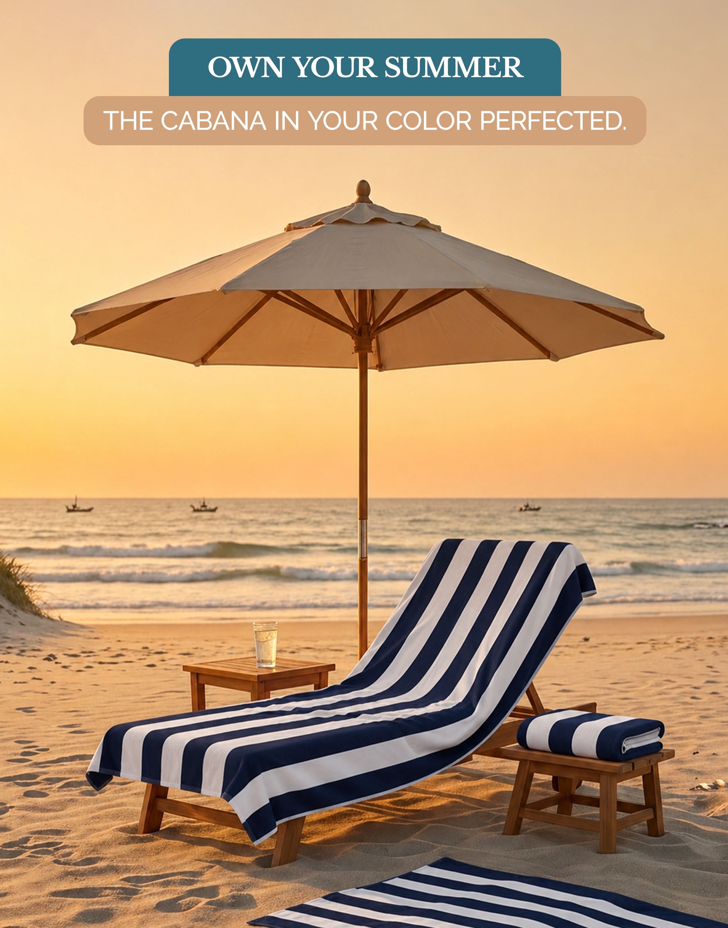Casa Platino Beach Towel Set of 4, Light Weight, Quick Dry Towel, Large Beach Towels 30"x60", Beach Towel Set - Blue