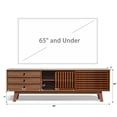 thumbnail image 6 of Urban Deco Classic Media Console Wood TV Stand,Entertainment center for tvs,TV CONSOLE, TV Cabinet with 2-Tier Storage Shelves for Living Room, Bedroom,Natural, 6 of 8