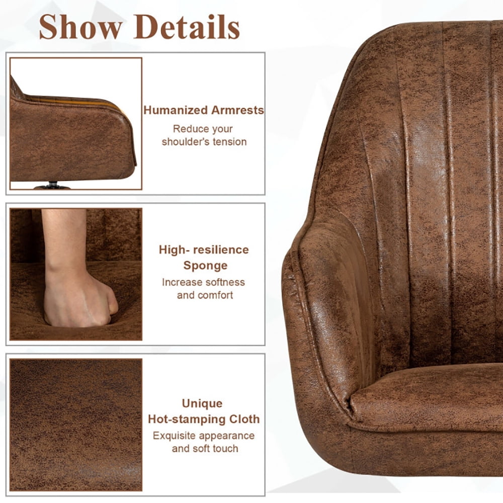 Finihen Modern Accent Chair, Fabric Swivel Accent Chair with Beech Wood Legs, for Bedroom, Living Room, Dining Room, Brown Finihen Modern Accent Chair, Fabric Swivel Accent Chair with Beech Wood Legs, for Bedroom, Living Room, Dining Room, Brown