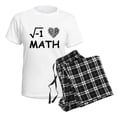thumbnail image 4 of CafePress - I Love Math Women's Light Pajamas - Women's Short Sleeve Print T-Shirt and Pants Light Cotton Pajama Set, 4 of 7