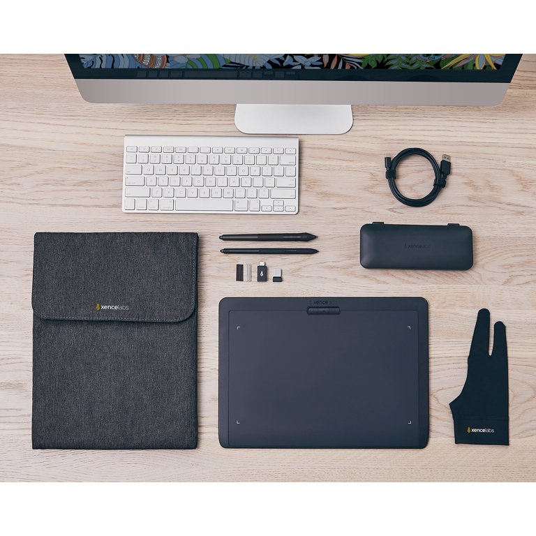 XENCELABS Wireless Drawing Tablet Medium, Art Pad with 2 Battery 