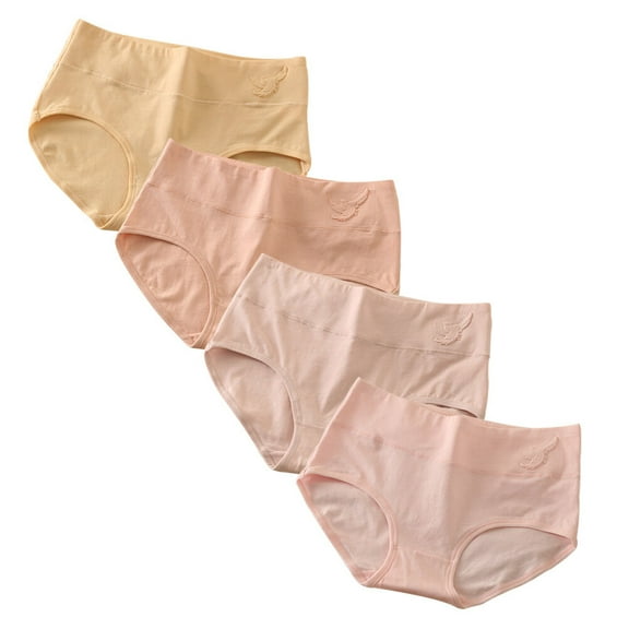 LEORX Plus Size Panties for Women Briefs Cotton 4Pcs