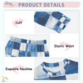 thumbnail image 3 of FORMRS Long Sleeve Top and Pants Pajama Set for Niños 2-Piece Sleepwear, Sizes 18M-8Y, Blue and Gray Plaid Pattern, 3 of 6