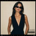 thumbnail image 4 of SA106 Womens Narrow Thin Cat Eye Plastic Gothic Retro Sunglasses / Black Frame - Black Lens, 4 of 8