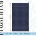thumbnail image 3 of White Classic Luxury Navy Bath Towels Large Pack of 4, Hotel Quality Bathroom Towel 27 x 54 Set, Dark Blue Shower Cotton Towels 4 Pack, Large Thick Plush Bath Towels 700 Gsm For Body, Hair, Navy Blue, 3 of 9