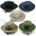 thumbnail image 4 of HQZY Men's Fishing Hunting Bucket Hat Boonie Outdoor Cap Washed Cotton Safari Summer, 4 of 8