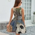 thumbnail image 6 of Natural Art Soccer Football Sports Dress Fashion Beach Long Dresses Female Party Printed Sundress, 6 of 7