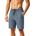 thumbnail image 2 of Hurxie Men's Athletic Running Shorts Quick Dry Workout Shorts Lightweight Sports Gym Basketball 7"/ 9"/ 5" Tennis Hiking Dark Gray,XL, 2 of 6