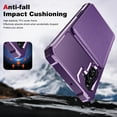thumbnail image 4 of for Samsung Galaxy A24 4G Wallet Case, Built-in 4 Card Holders Kickstand Purse Cover, Military Grade Enhanced Corners Drop Protection, Rugged Protective Phone Case for Samsung Galaxy A24 4G, Purple, 4 of 8