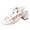 White, variant on Sandals for Women Spring Summer Trendy Thick-Heeled Elegant Wrapped High Heels Open-Toe Style Vintage Fashion Sandals 36(5.5)