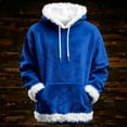 thumbnail image 2 of YAYUBA Womens Hoodies Christmas Santa Hoodie with White Trim Cozy & Festive Pullover Sweatshirt Trendy Warm Hooded Sweater for Holiday, 2 of 3