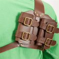thumbnail image 5 of Épée Médiévale Grenouille - Ceinture Porte-Épée en Cuir PU Fourreau, Ceinture Réglable Ensemble d'Épée en Bois Renaissance Médiévale pour Cosplay Fête Marron, 5 of 5