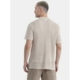 thumbnail image 3 of No Boundaries Men's & Big Men's Sweater Knit Polo Mesh Button Front Short Sleeve Shirt, Sizes XS-5XL, 3 of 5