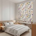 thumbnail image 4 of Colorful Leaves Kitchen Curtains 63 Inch Length, Farmhouse Branches Botanical Vintage Tiers Curtains for Living Room Berdoom Bathroom, Light Filtering Drapes Window Treatment 2 Panels 42"Wx63"L, 4 of 9