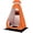Orange, variant on Black Pop Up Portable Camping Shower Tent Changing Bathroom Pod with Rain Shelter Windows
