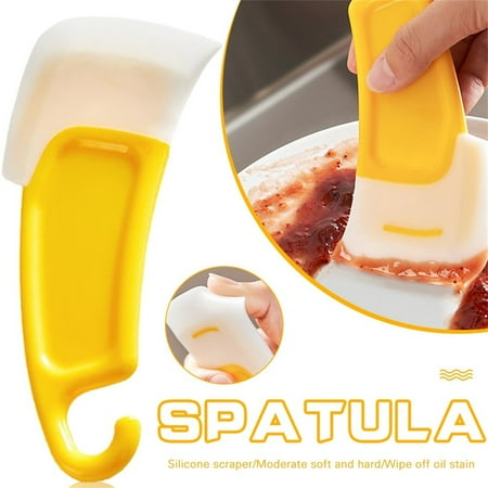 

Espátula de cocina de silicona herramienta antiadherente para hornear para mezclar crema y pasteles precio venta Flash amarillo