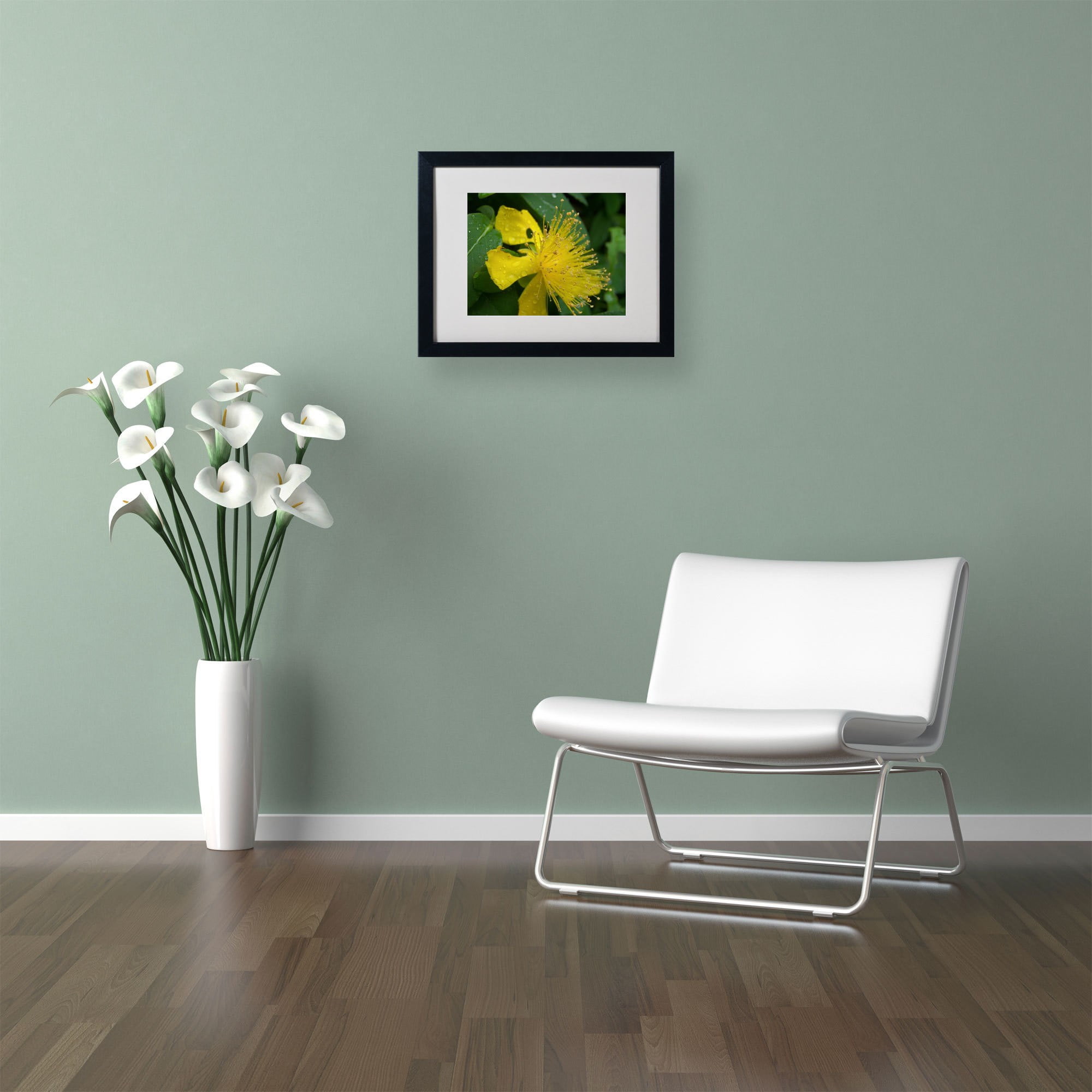 Trademark Fine Art "Mana" Canvas Art by Monica Fleet, White Matte, Wood Frame