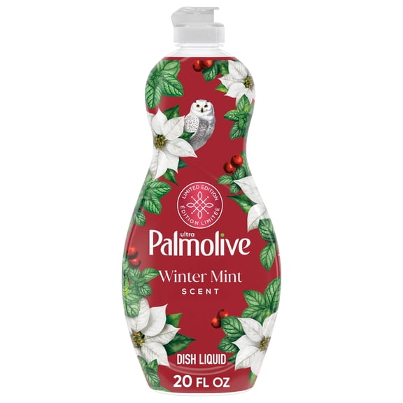 Palmolive Ultra Limited Edition Liquid Dish Soap, Dishwashing Detergent, Winter Mint Scent, 20 fl oz