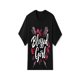 thumbnail image 2 of Camiseta estampada Calvin para mujer (1 pieza): Top informal de manga corta con cuello redondo en negro y estampado de letras. Cómoda prenda informal para el día a día. Estilo informal. Top elástico., 2 of 6