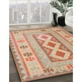 thumbnail image 3 of Ahgly Company Machine Washable Indoor Round Contemporary Brown Area Rugs, 3' Round, 3 of 7