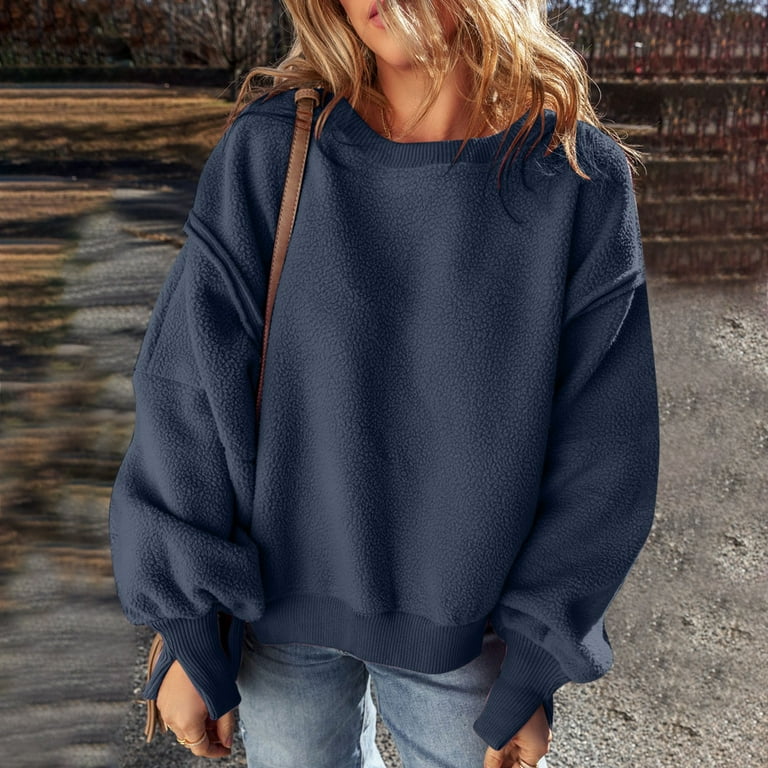 UYISJ Women's Oversized Sweaters Chunky Warm Crewneck Pullover